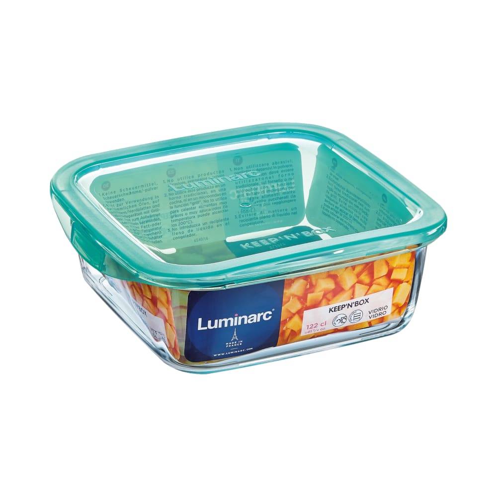 Boite large de conservation carrée + couvercle lagoon 122cl Boite large de conservation carrée + couvercle lagoon 122cl