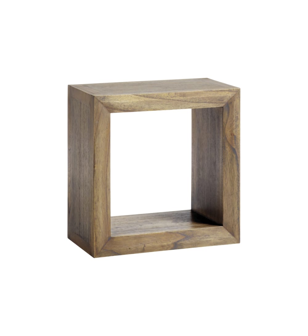 Scaffale da parete in legno marrone 40x40 cm - Modello Country - LEGNO