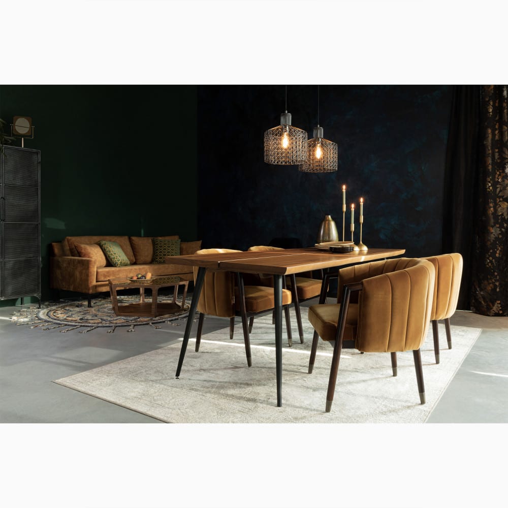 Mesa de comedor de madera y acero L220 - Maisons du Monde
