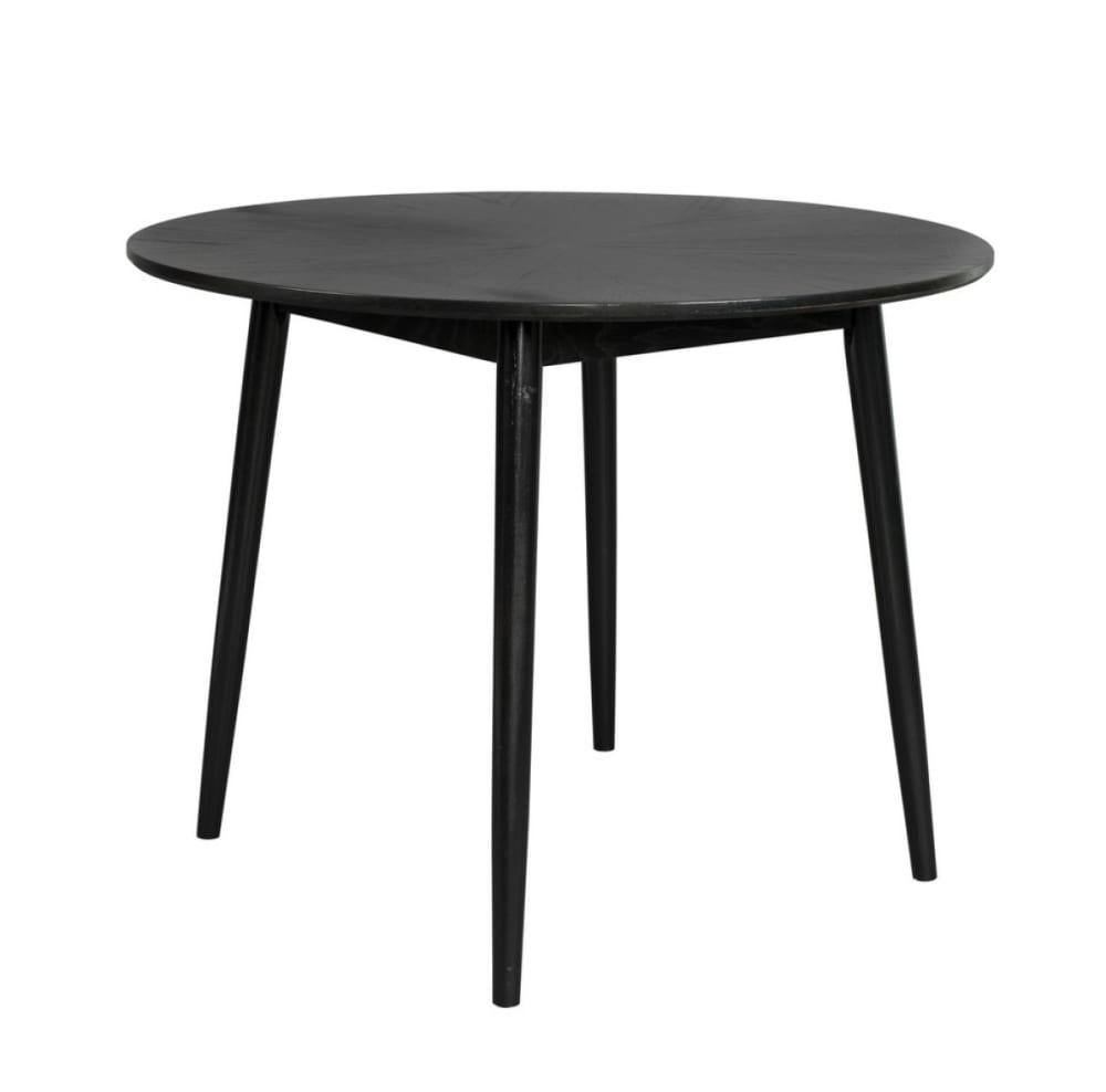 Mathi Design Runder Esstisch aus schwarzem Holzfurnier style vintage - Holz