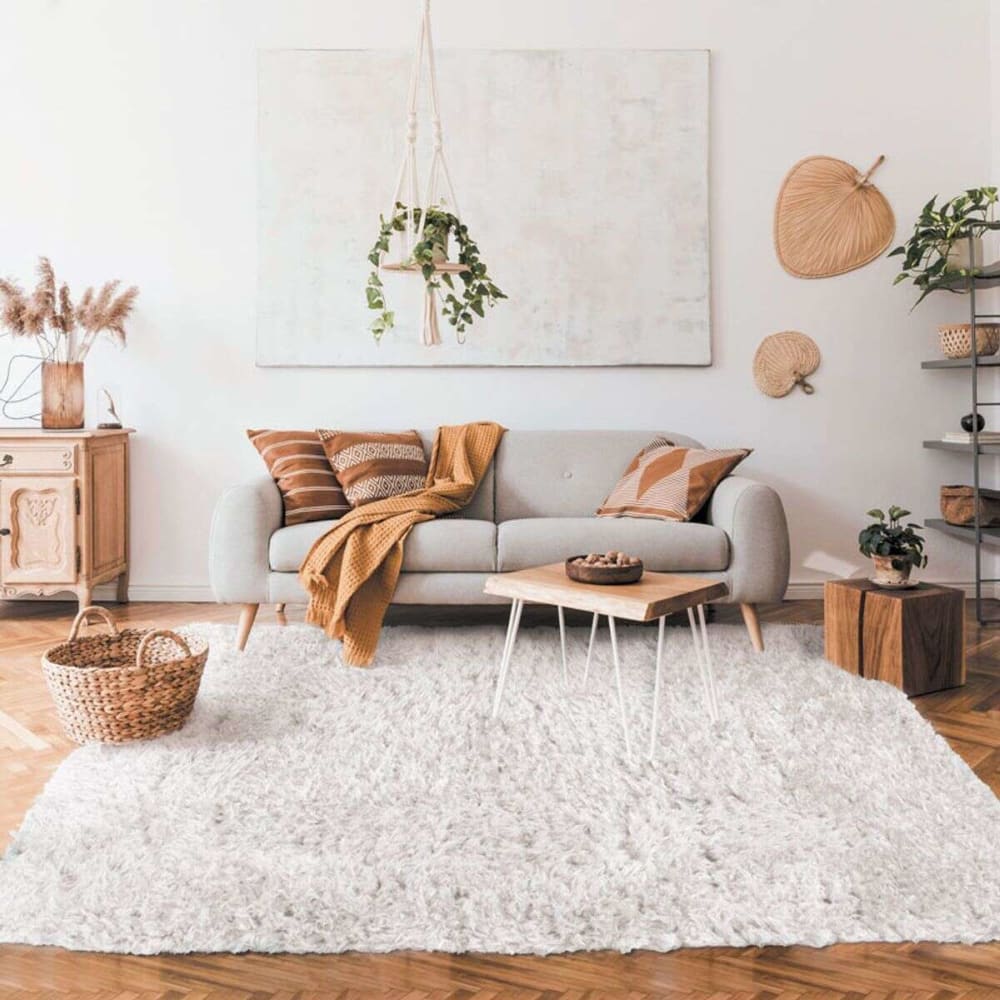 Tapis tout doux imitation fourrure blanc 160x230 — vue 3