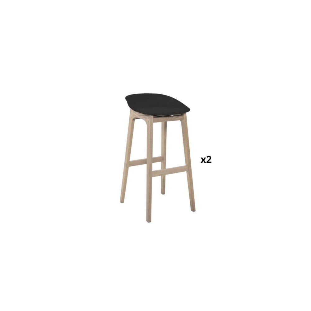 Lot de tabourets de bar en bois 65cm