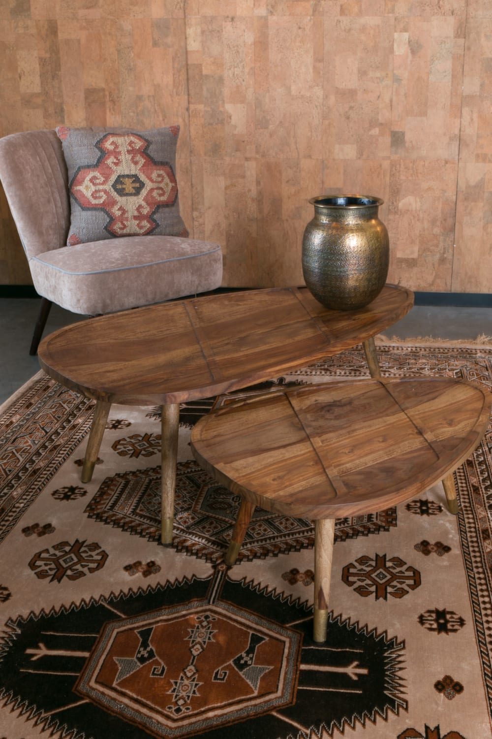 2er-Set Couchtische aus Holz, braun - Maisons Du Monde
