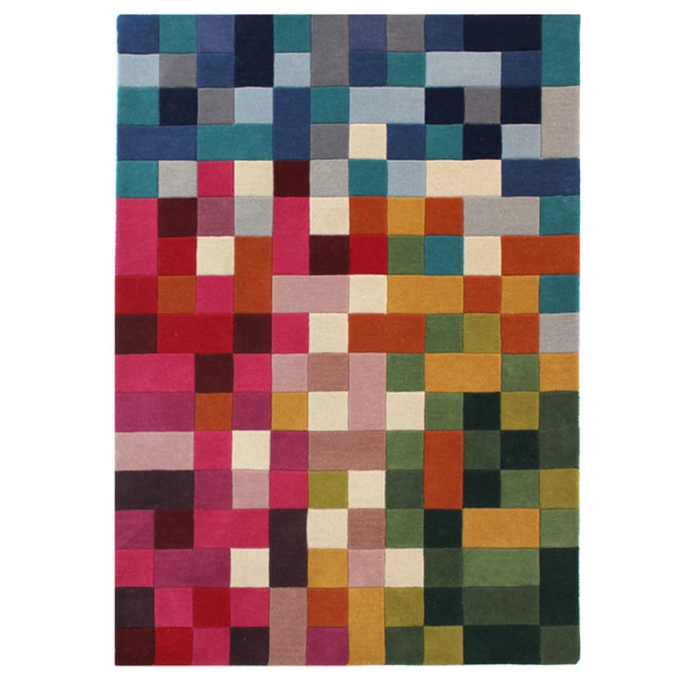 Novatrend Handgefertigter Teppich aus Wolle 120x170 cm style classic chic Mehrfarbig Wolle