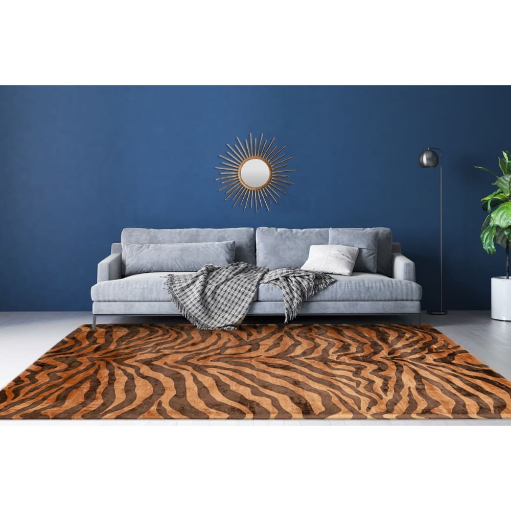 Tapis moderne fait main en Viskosemarron 120x170 cm - Maisons du Monde