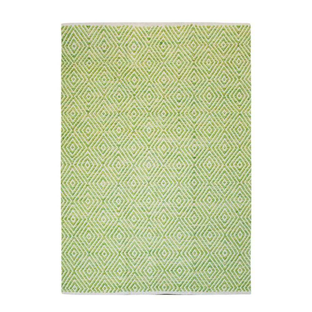 Tapis design en coton - vert