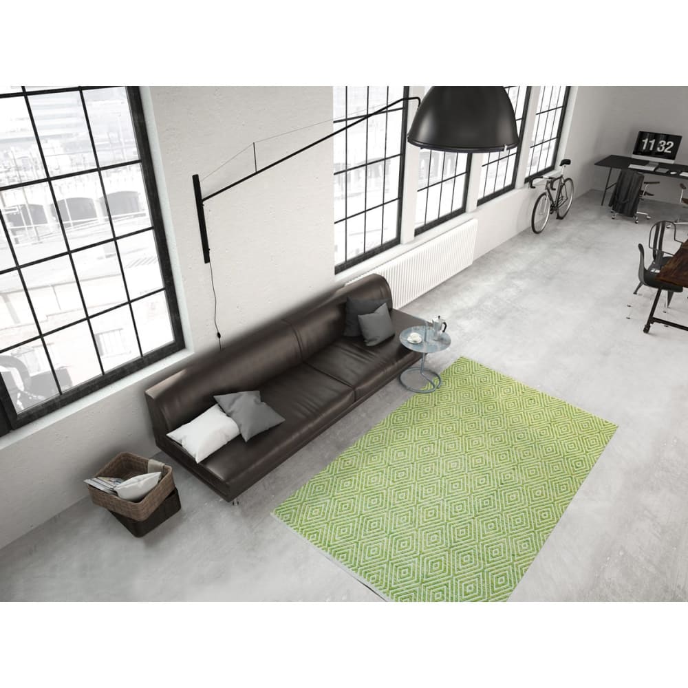 Tapis design en coton vert pistache 120x170 cm — vue 3