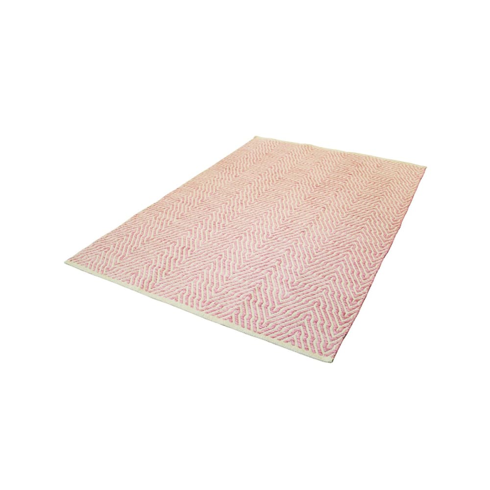 Tapis design en coton rose 120x170 cm — vue 4