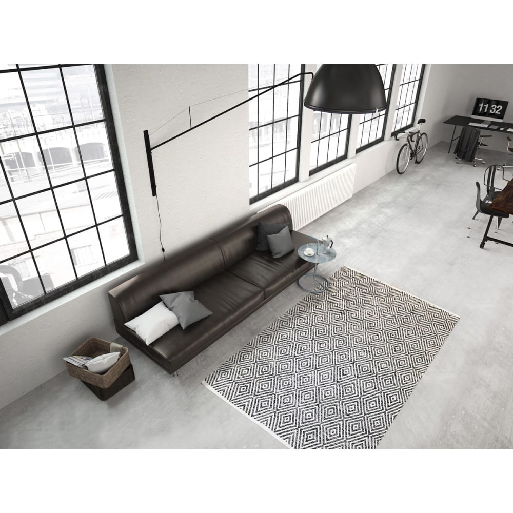 Tapis design en coton gris anthracite 120x170 cm — vue 3