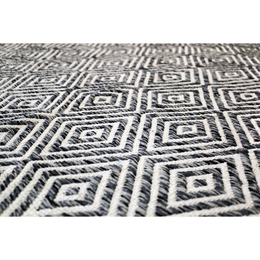 Tapis design en coton gris anthracite 120x170 cm — vue 4