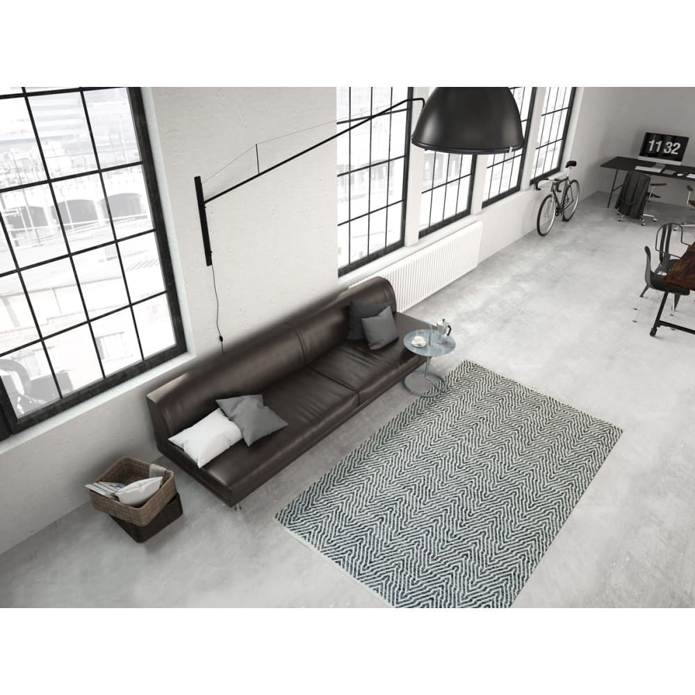 Tapis design en coton gris 120x170 cm — vue 3