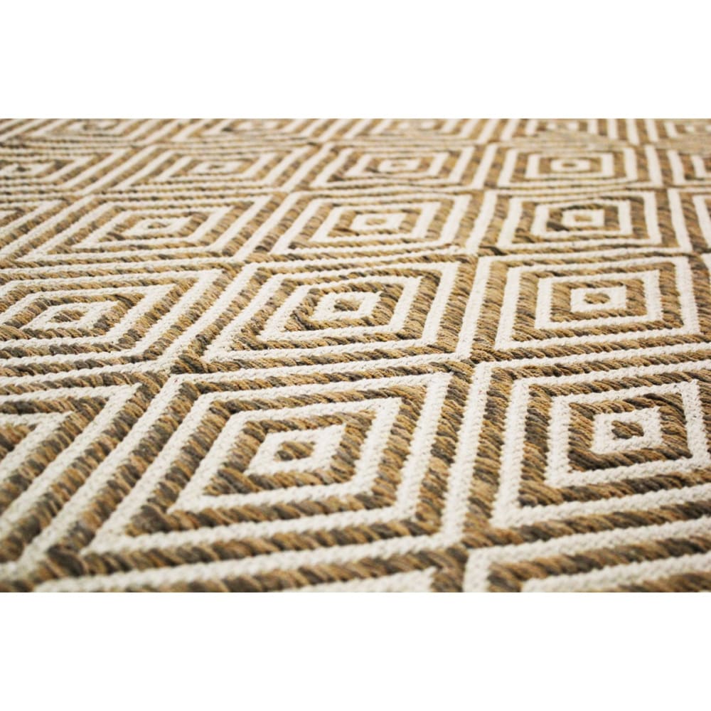 Tapis design en coton beige 120x170 cm — vue 4