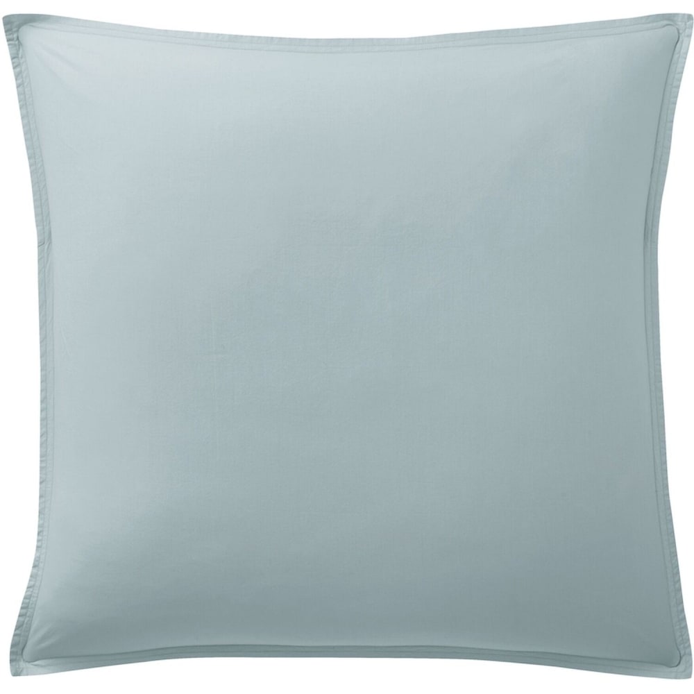 Taie d'oreiller percale de coton lagon 65x65 cm