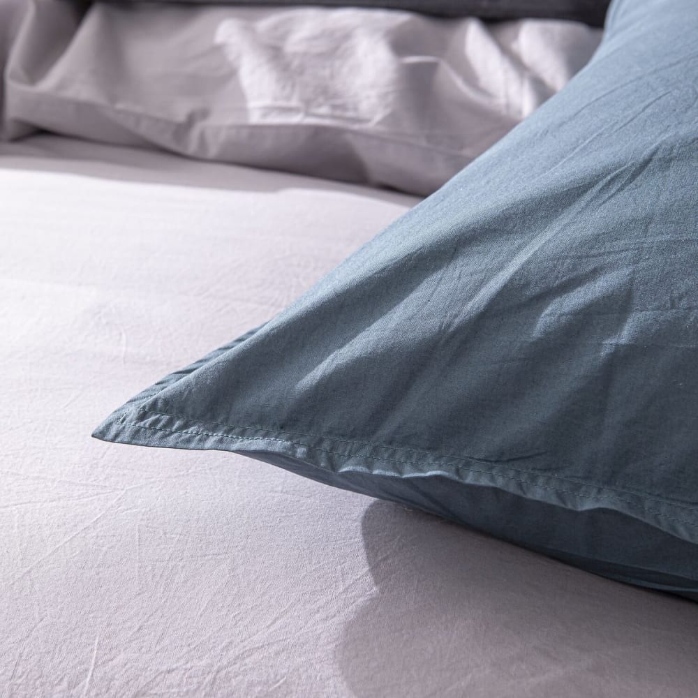 Taie d'oreiller percale de coton lagon 65x65 cm — vue 3