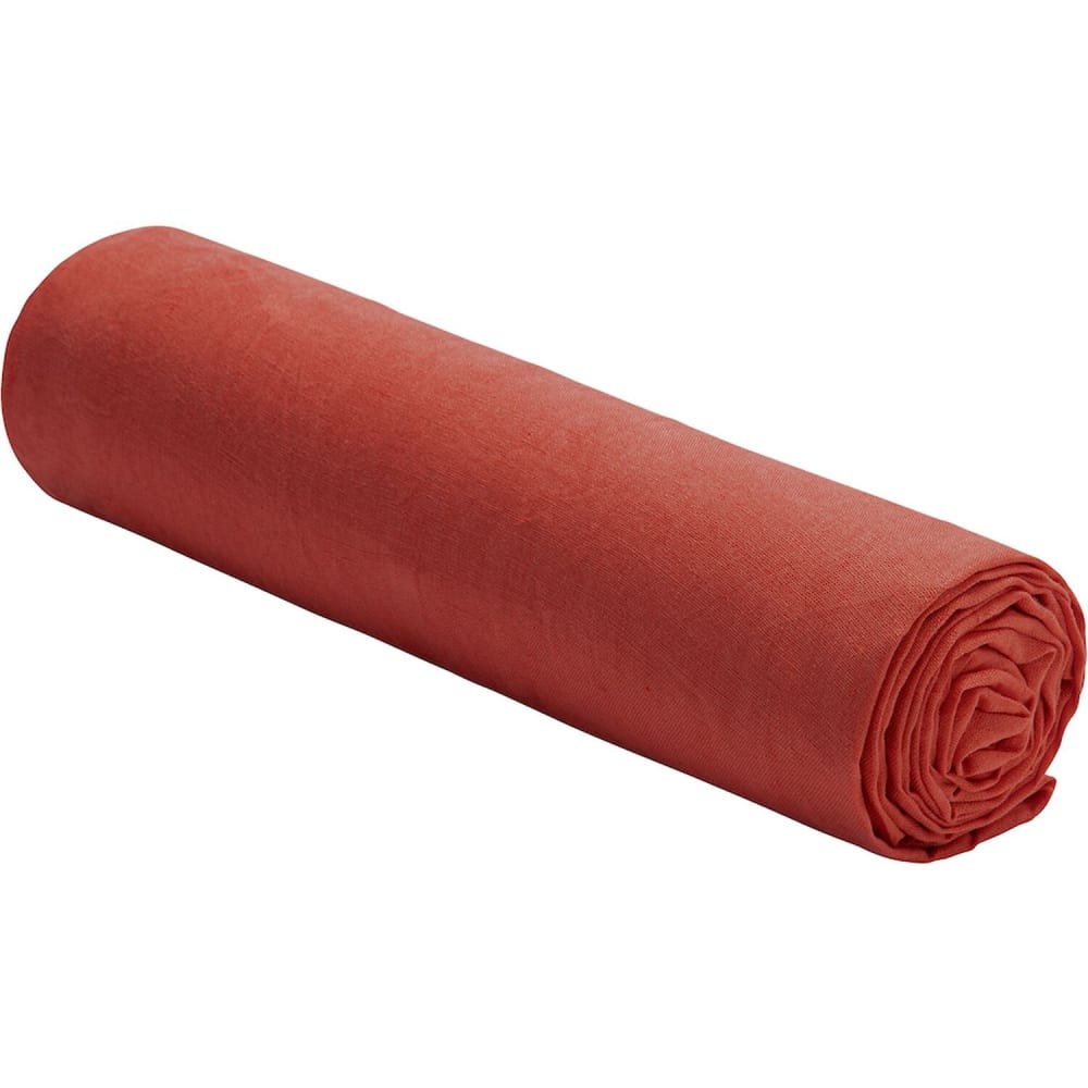 Drap housse lin paprika 200x200 cm - Maisons du Monde