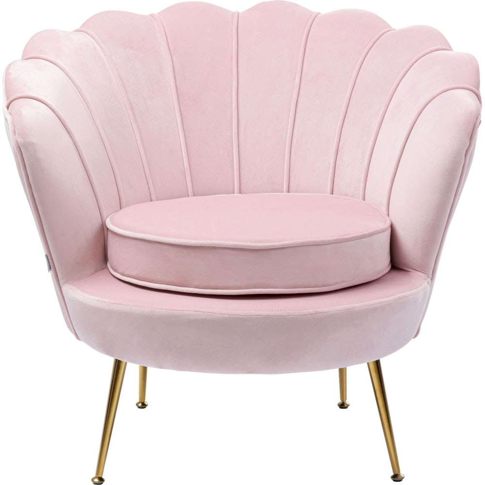 Kare Design Sessel in Samt-Optik, rosa style modern - Samt