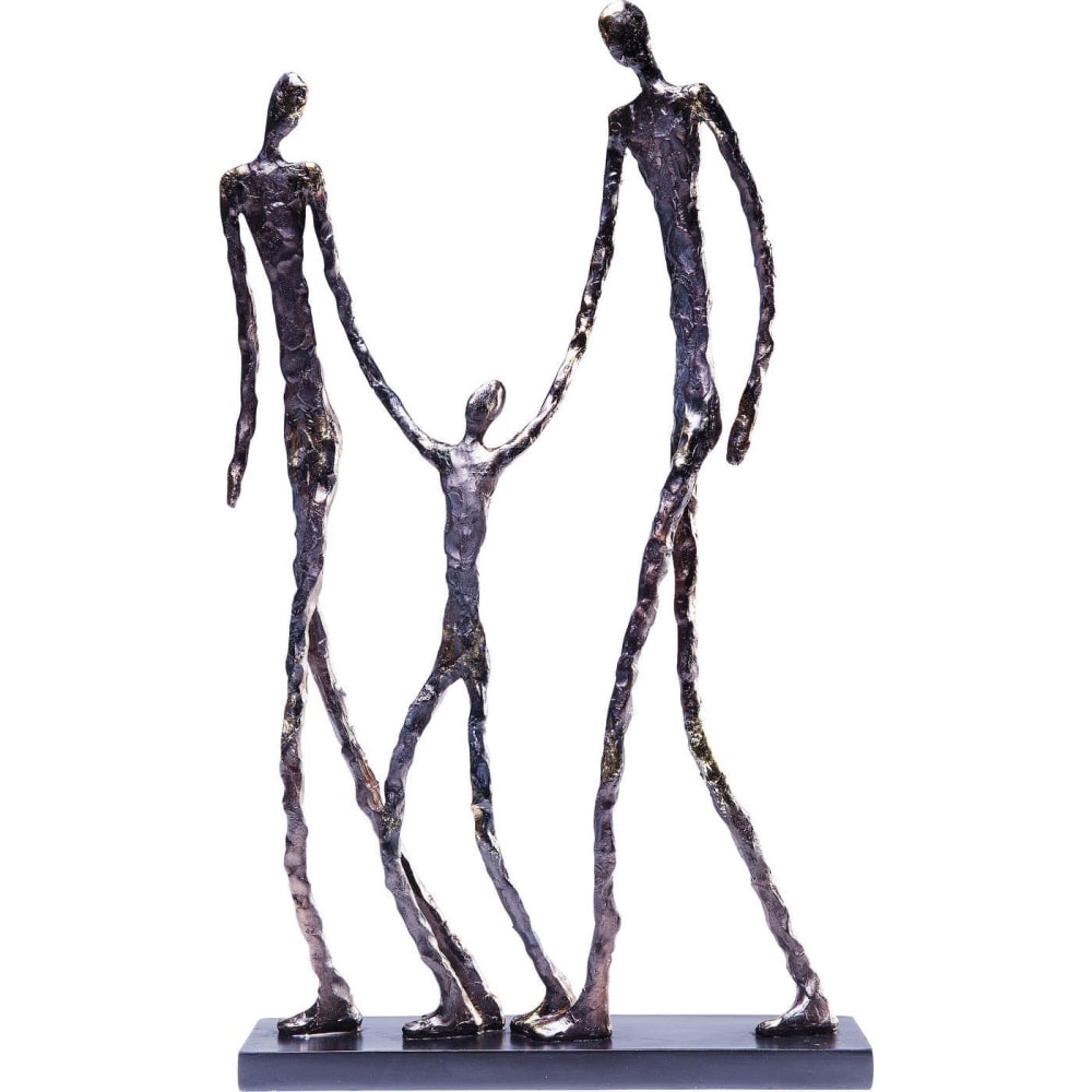 Kare Design Dekofigur Familie aus Stahl, schwarz, H47cm Braun Harz