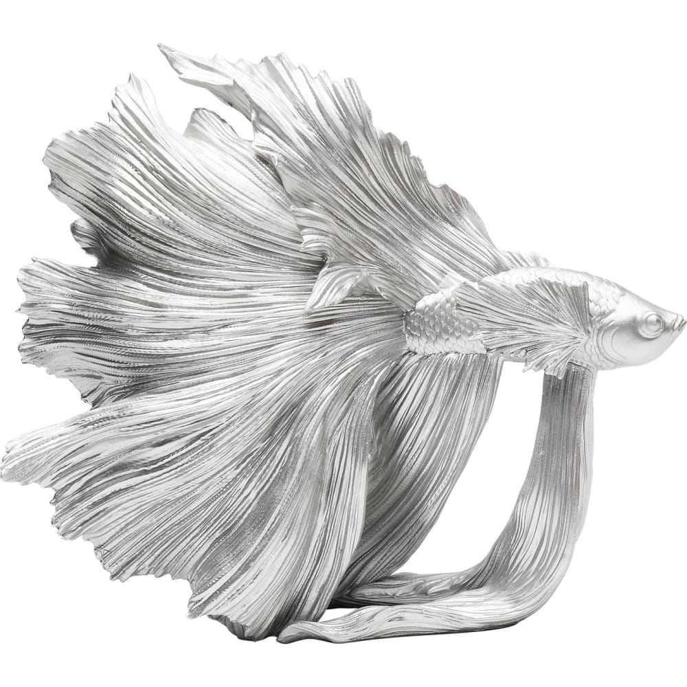 Objeto deco betta fish plata peq