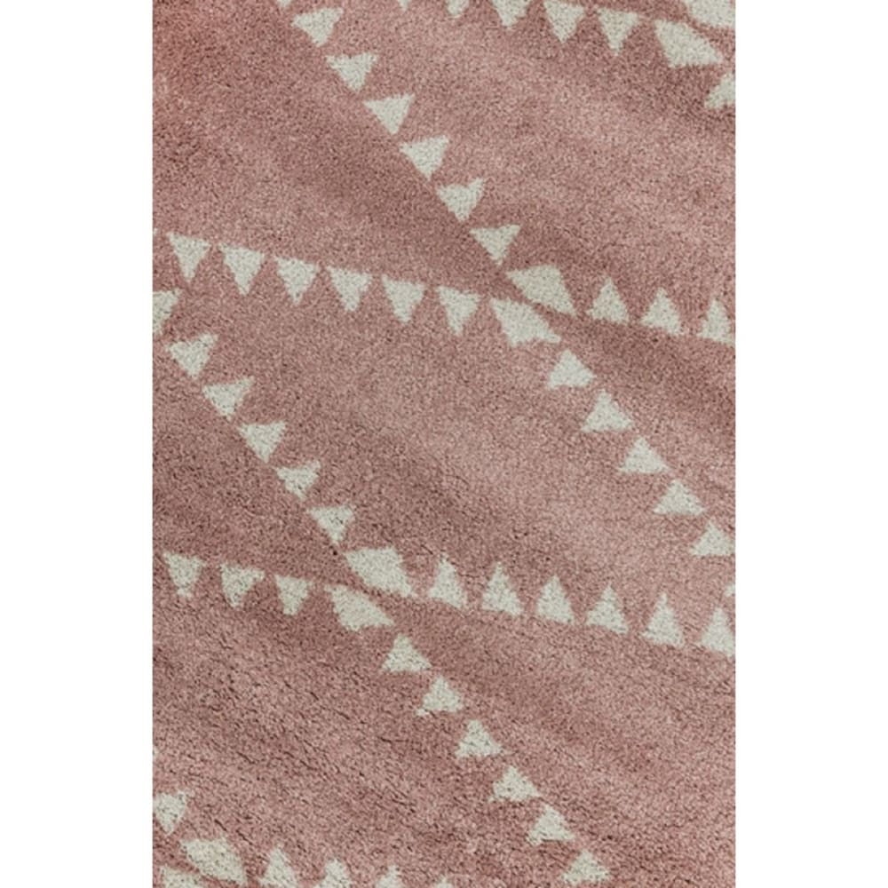 Tapis poils épais style berbère rose 120x170 cm - Maisons du Monde