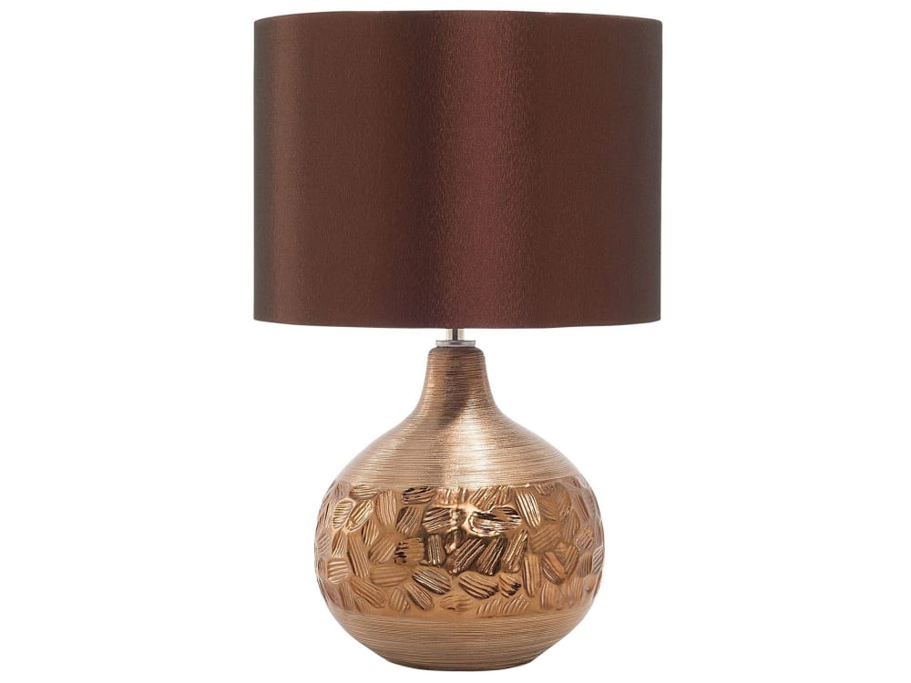Lampe à poser porcelaine marron