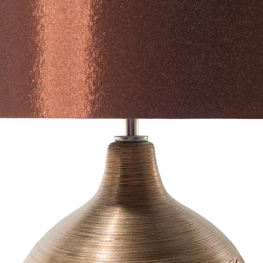 Lampe à poser porcelaine marron — vue 4
