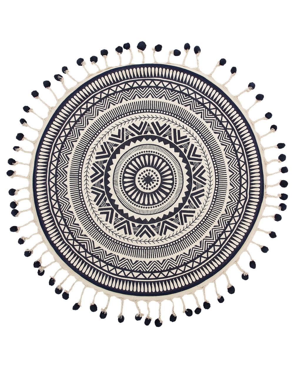 Tapis en tissu bleu 120x120cm