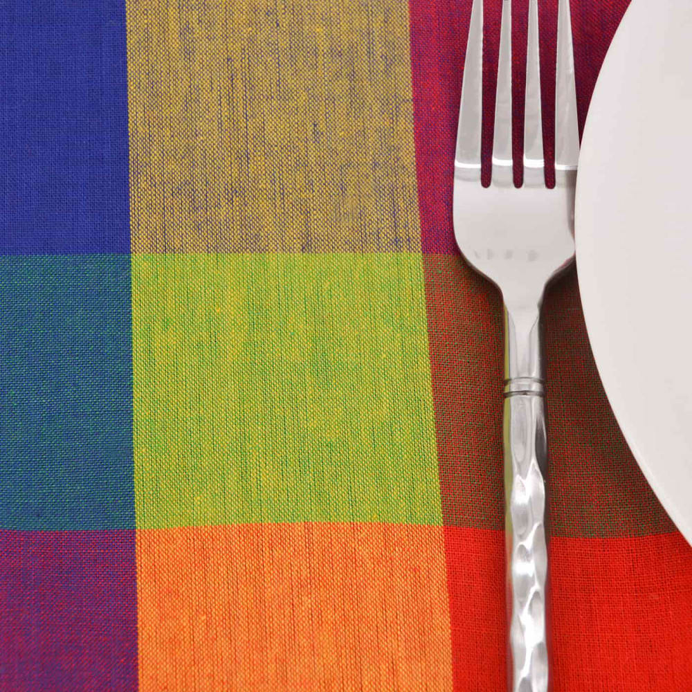 Tovaglia da picnic xl a quadri multicolori 280 x 140 cm - Les