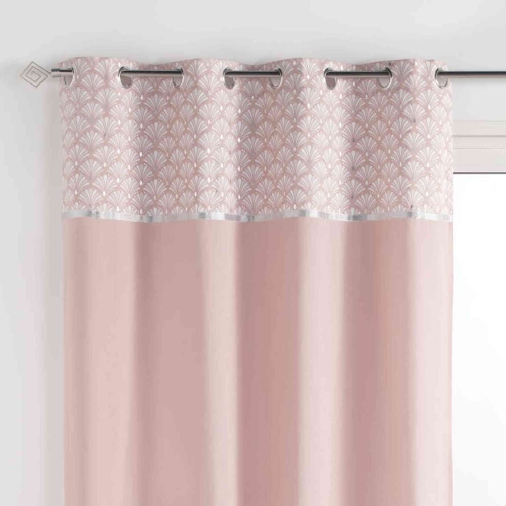Rideau à œillets coton rose 140x240 cm - Maisons du Monde