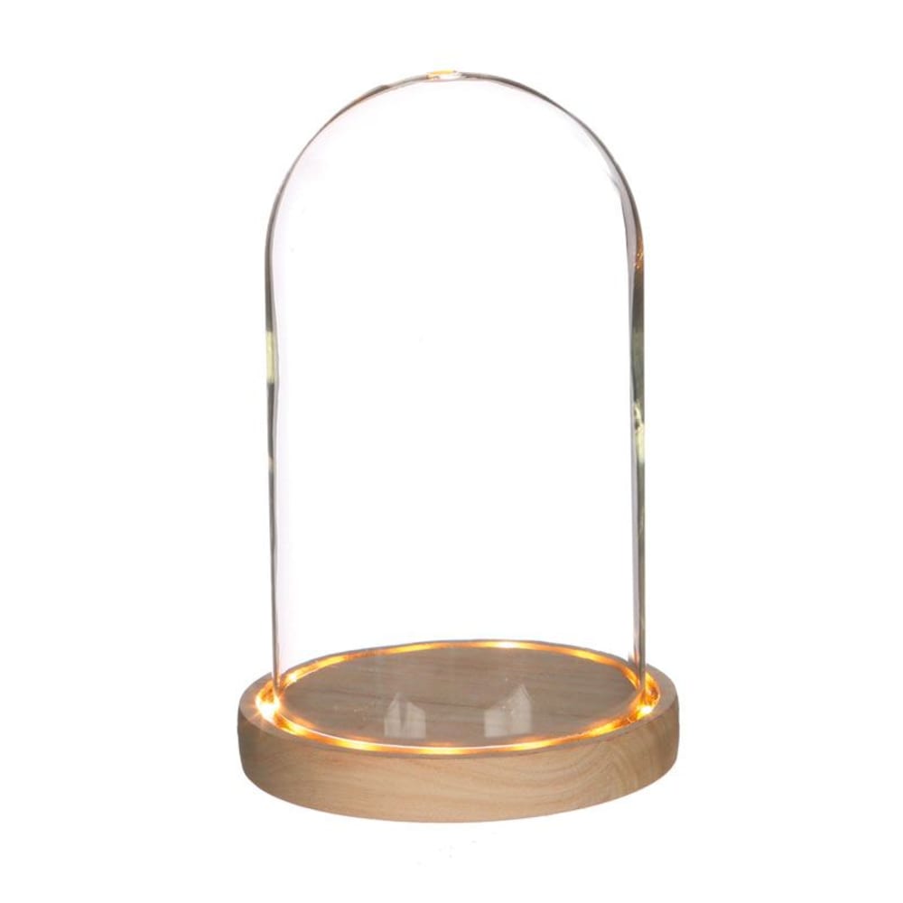 Cloche en verre lumineuse 21,5cm x Ø14cm