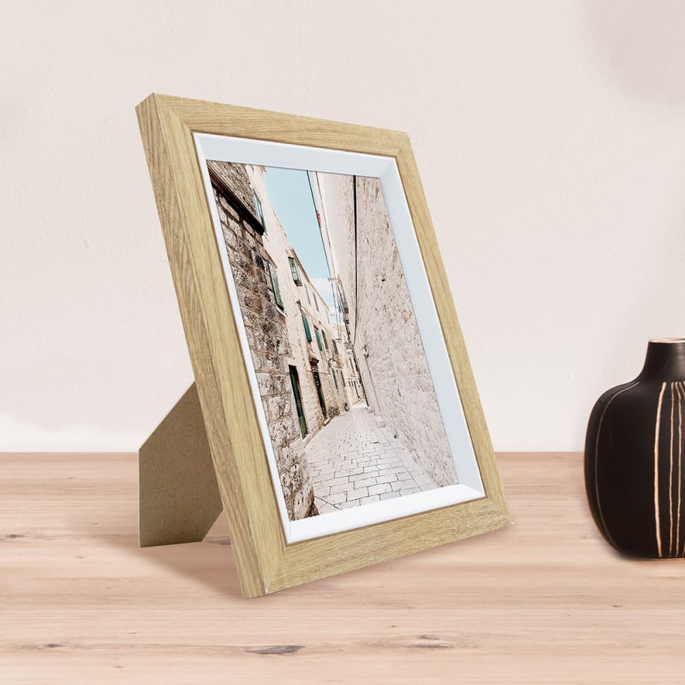 Cadre photo bois blanc 13x18 cm résine recyclée — vue 3
