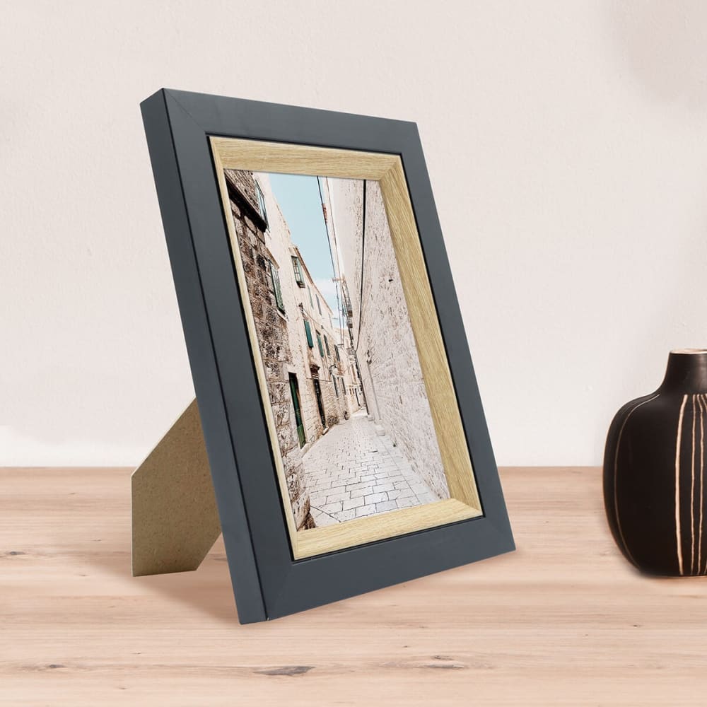 Cadre photo bois noir 13x18 cm résine recyclée — vue 3