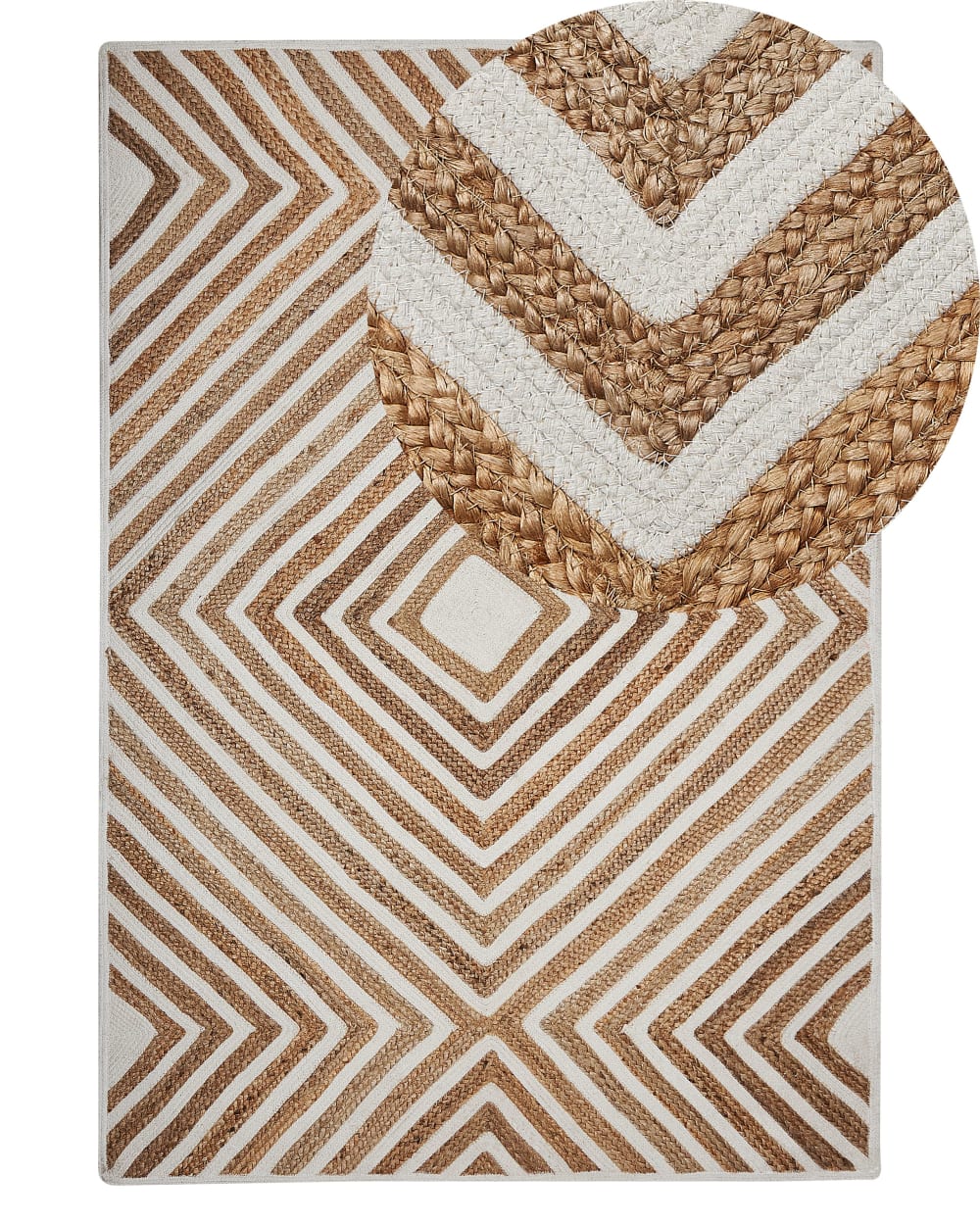 Tapis en tissu beige 200x140cm