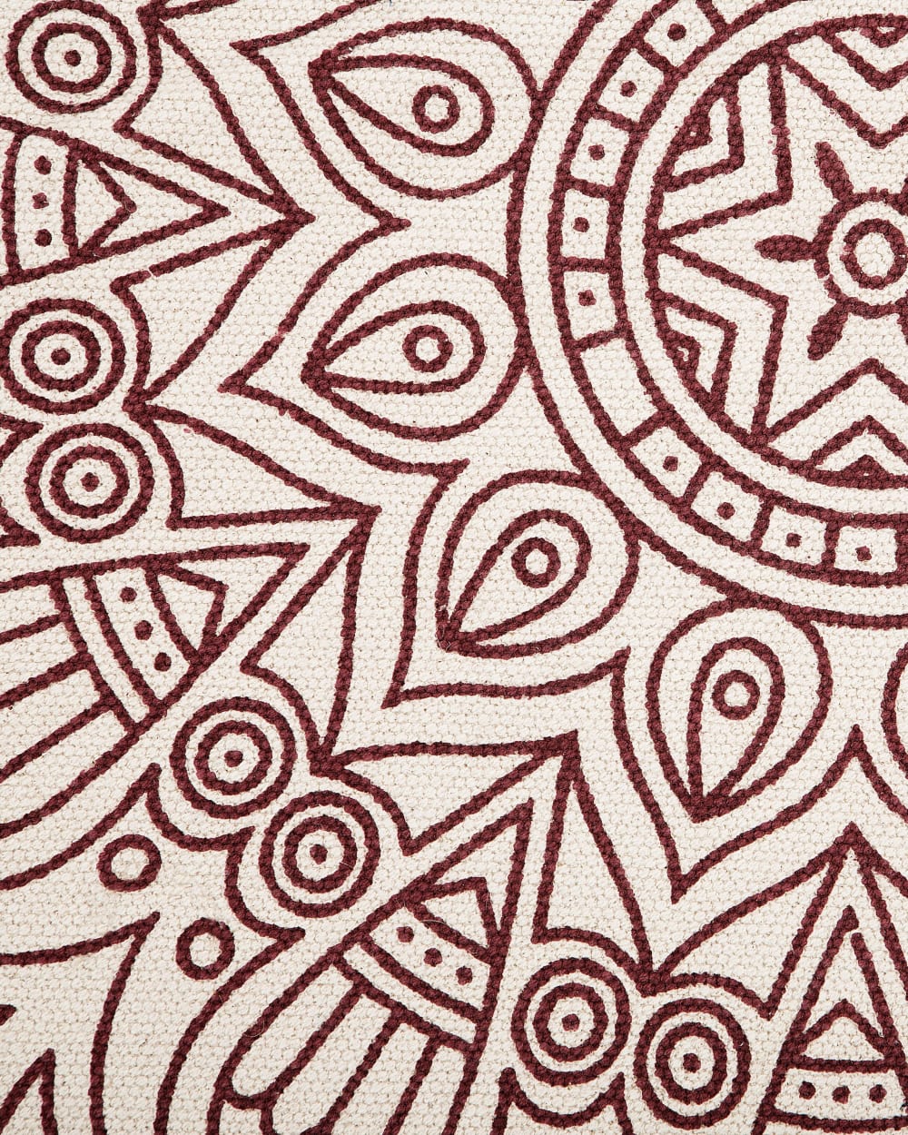 Tapis en tissu rouge 120x120cm — vue 4