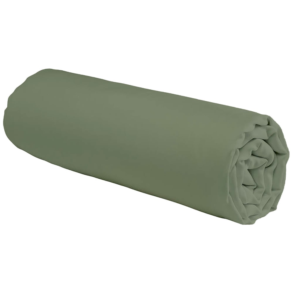 Drap housse coton uni bonnet 25cm sauge 90x200cm - Maisons du Monde
