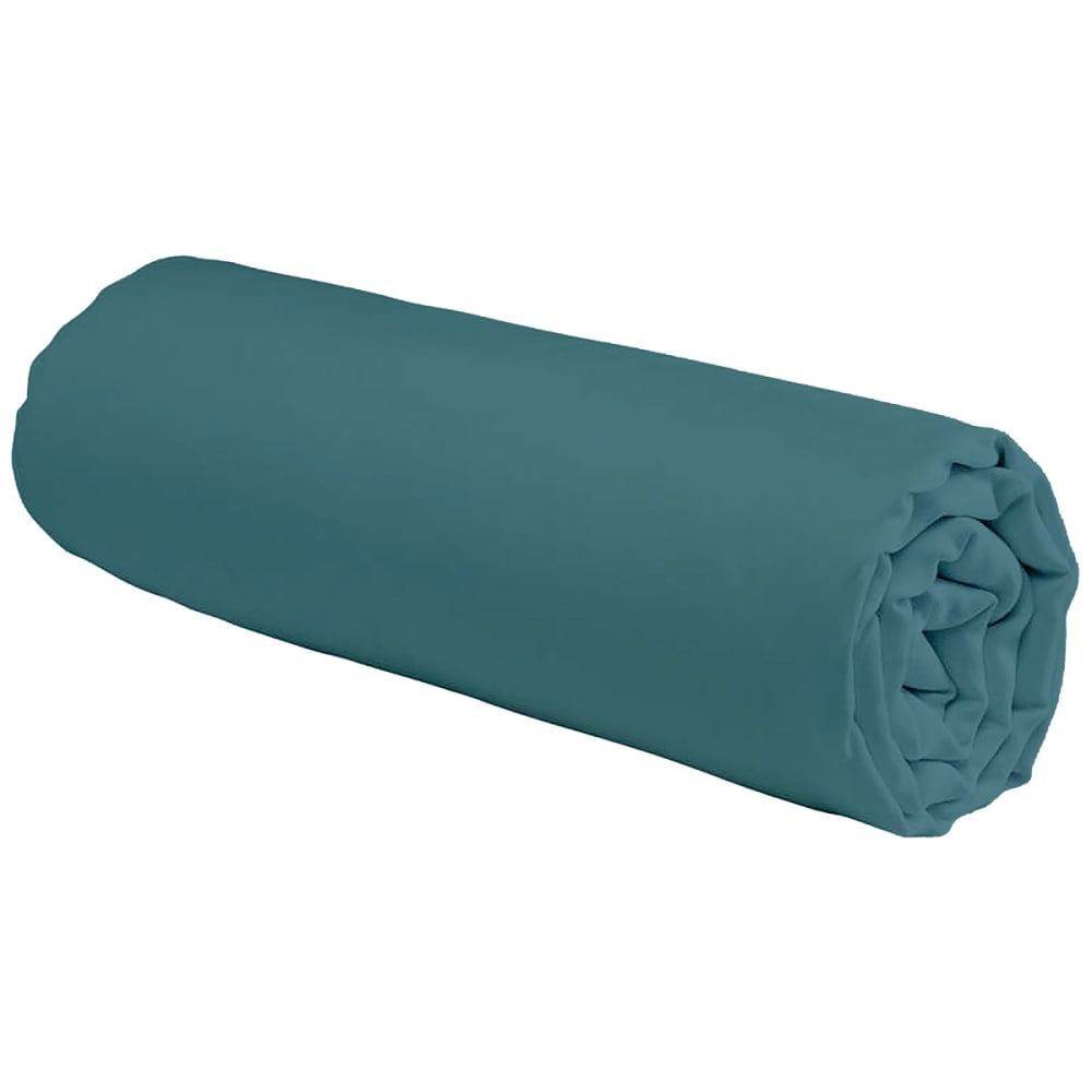 Drap housse coton uni bonnet 25cm canard 140x200cm - Maisons du Monde