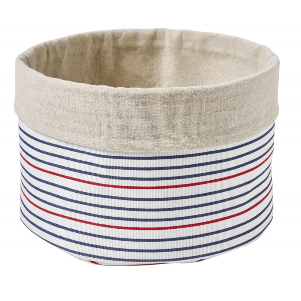 Lot de 2 paniers de rangement à rayures en polycoton - Maisons du Monde