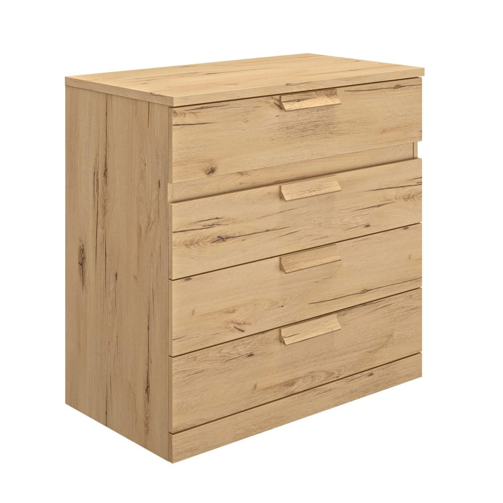 Cómoda 4 cajones l81 cm marrón