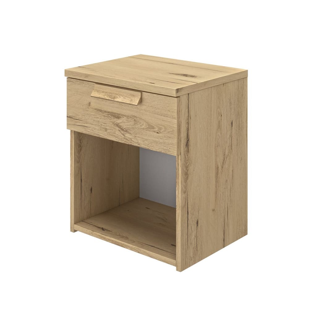 Chevet 1 tiroir H50cm - Effet Bois foncé