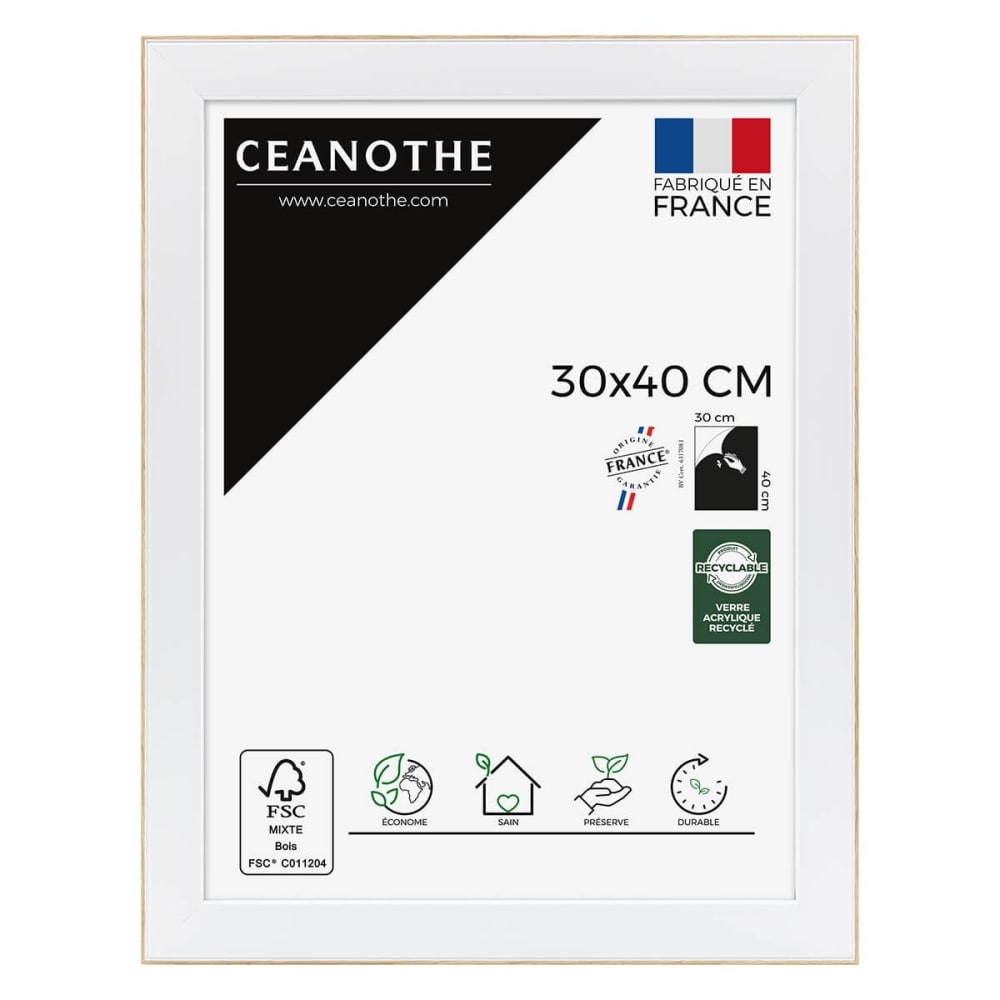 Cadre photo Newton brut 30x40 cm résine recyclée