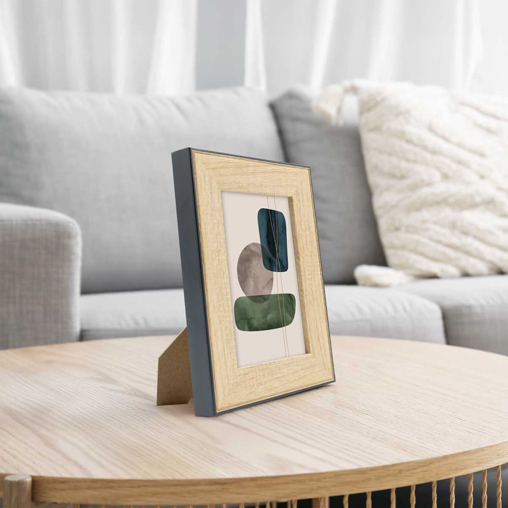 Cadre photo bois noir 10x15 cm résine recyclée - Maisons du Monde