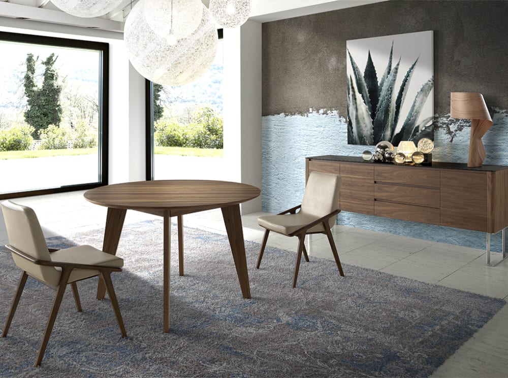 Aparador nogal y tapa cristal negro - Maisons du Monde