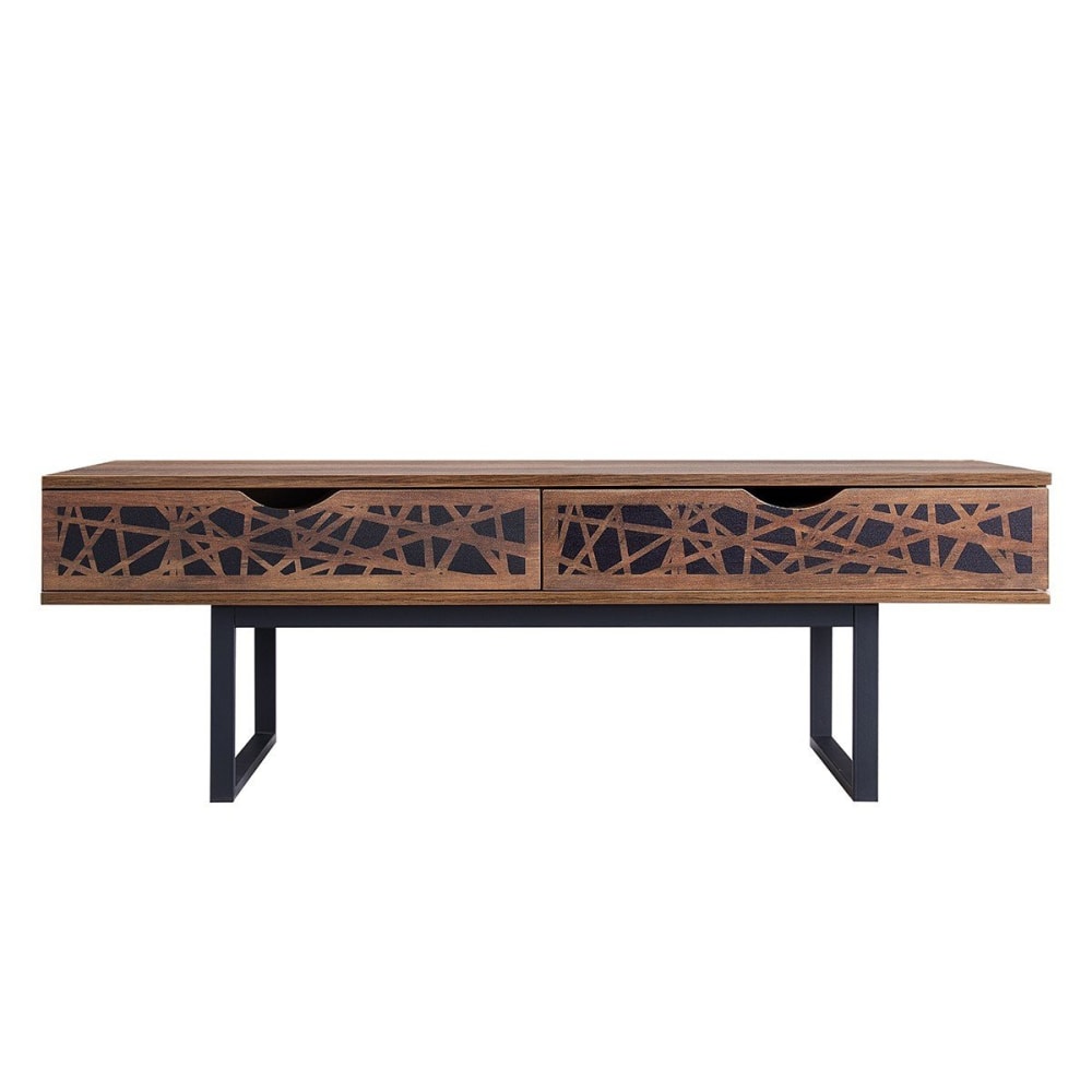 Table basse avec 2 tiroirs l120cm - Table basse avec 2 tiroirs l120cm -