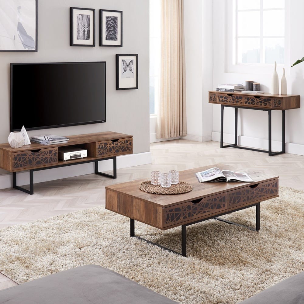 Table basse avec 2 tiroirs l120cm -