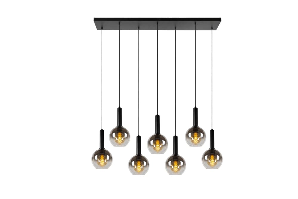 Lucide Glühfadenlampe aus Glas 1xE27, amber style vintage Schwarz Glas