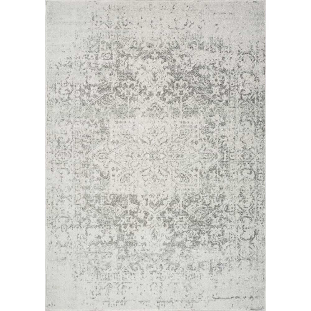 Tapis vintage oriental gris/blanc 160x220 - Maisons du Monde