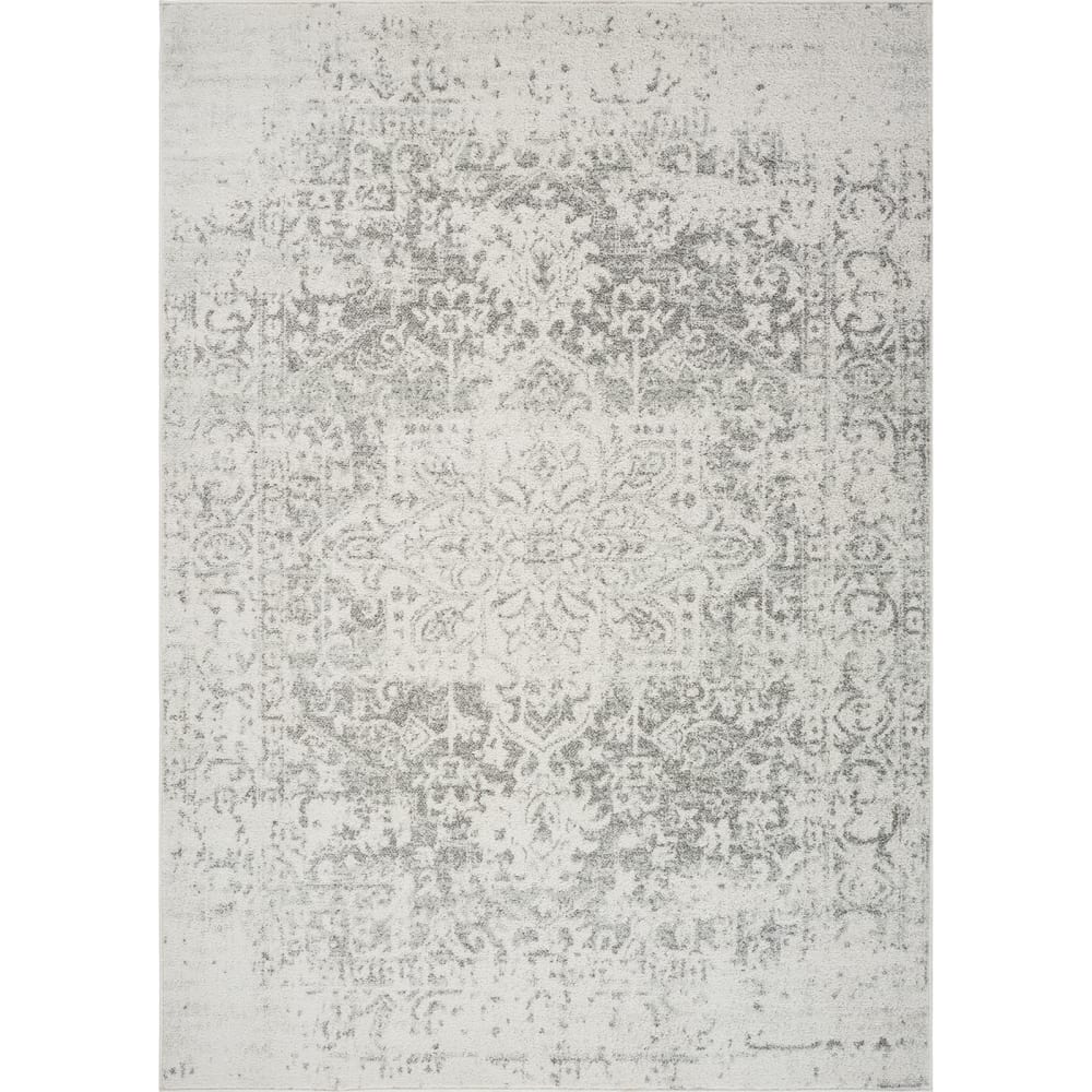 Tappeto vintage orientale grigio/bianco 160x220 - Livabliss