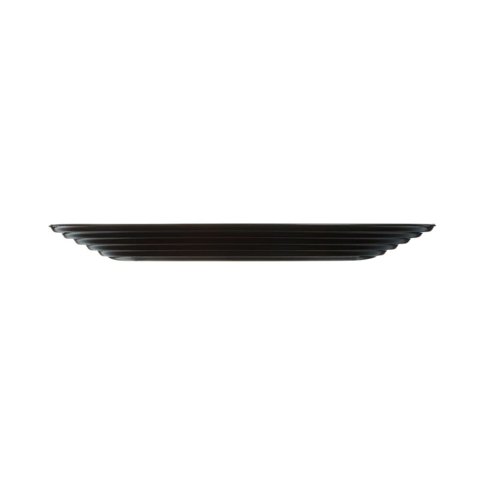 Assiette plate noire en verre trempé extra résistant D25cm