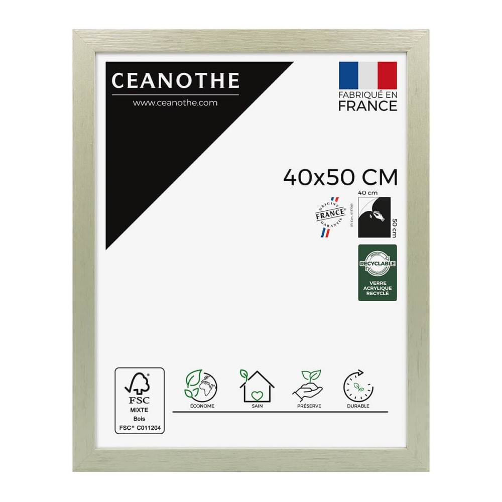 Cadre photo tilleul 40x50 cm bois reconstitué fsc