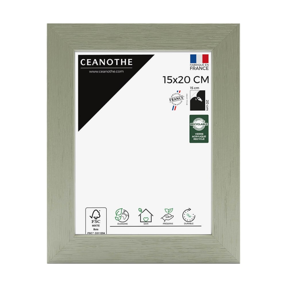 Cadre photo tilleul 15x20 cm bois reconstitué fsc