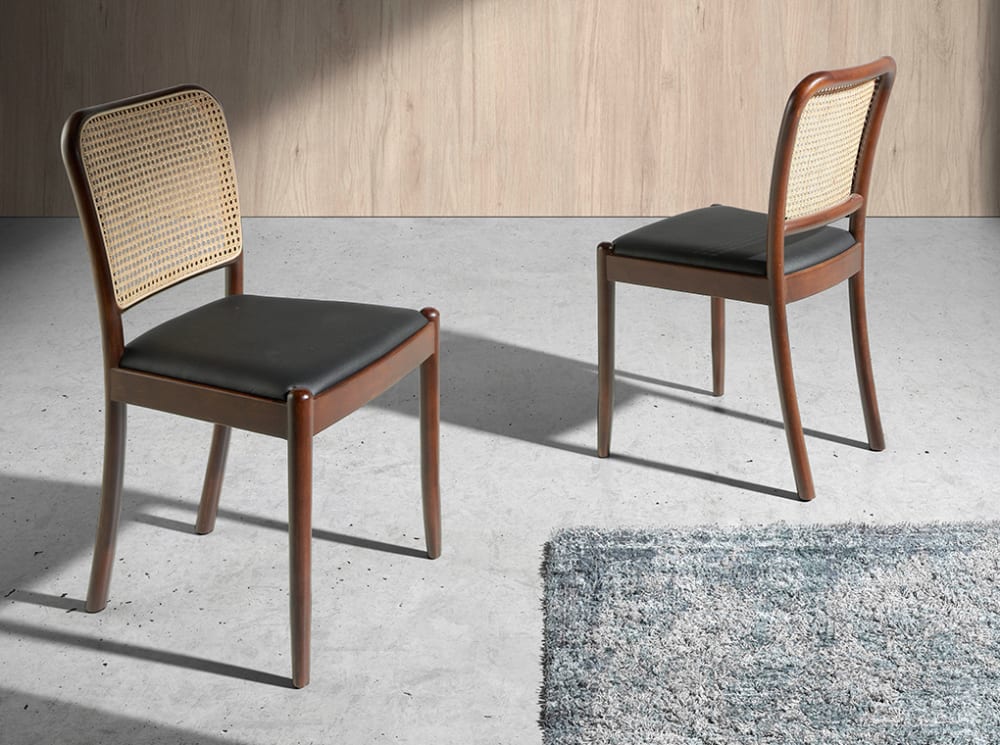 Silla comedor respaldo rattán cuadrada - Maisons du Monde
